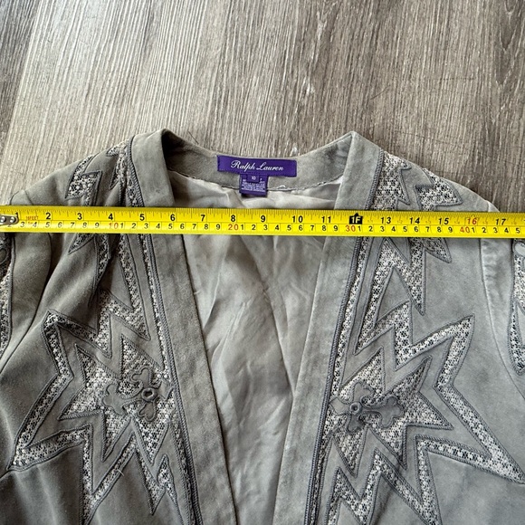Ralph Lauren Collection Purple Label Suede Jacket Lace Detail Rare - Picture 14 of 15
